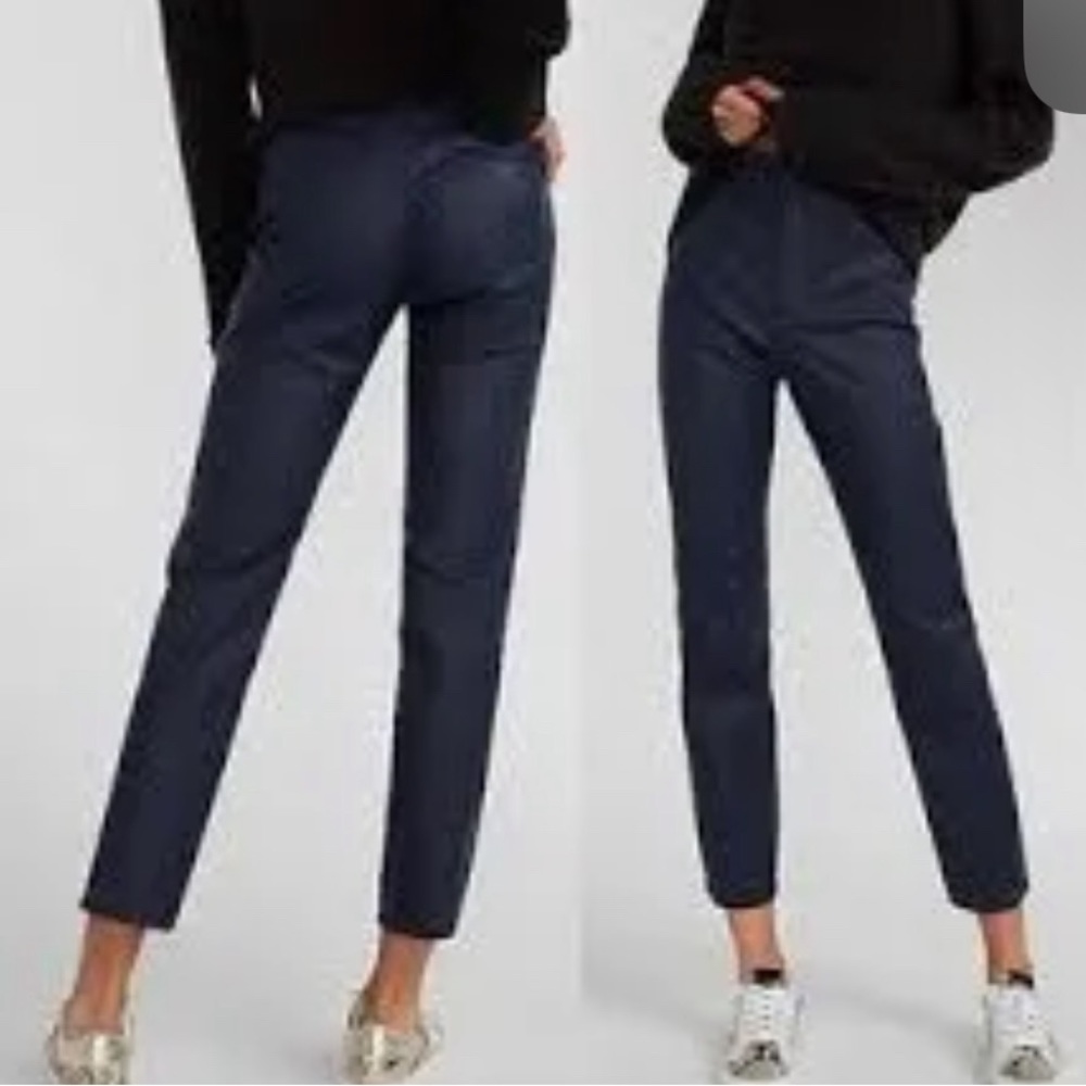 Like new Blu faux leather super high rise ankle pants